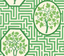 G P & J Baker ROYAL MAZE ROYAL GREEN Wallpaper