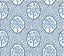 G P & J Baker ROYAL MAZE ROYAL BLUE Wallpaper