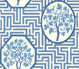 G P & J Baker ROYAL MAZE ROYAL BLUE Wallpaper