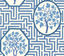G P & J Baker ROYAL MAZE ROYAL BLUE Wallpaper