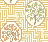 G P & J Baker ROYAL MAZE OCHRE Wallpaper