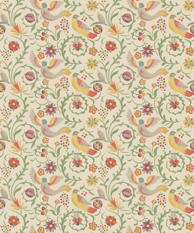 G P & J Baker ROYAL COURT RED/GREEN Wallpaper