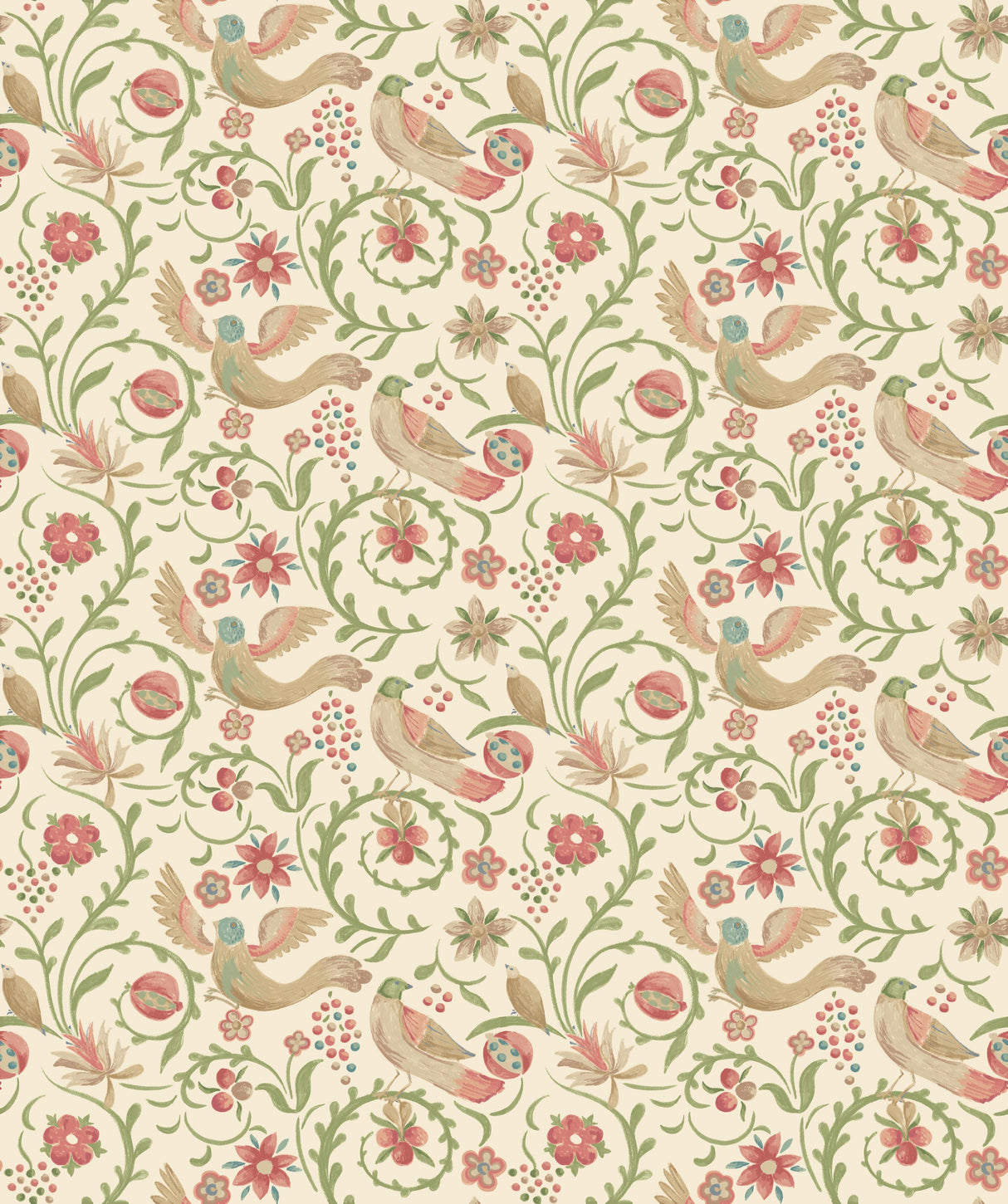 G P & J Baker ROYAL COURT PINK/GREEN Wallpaper
