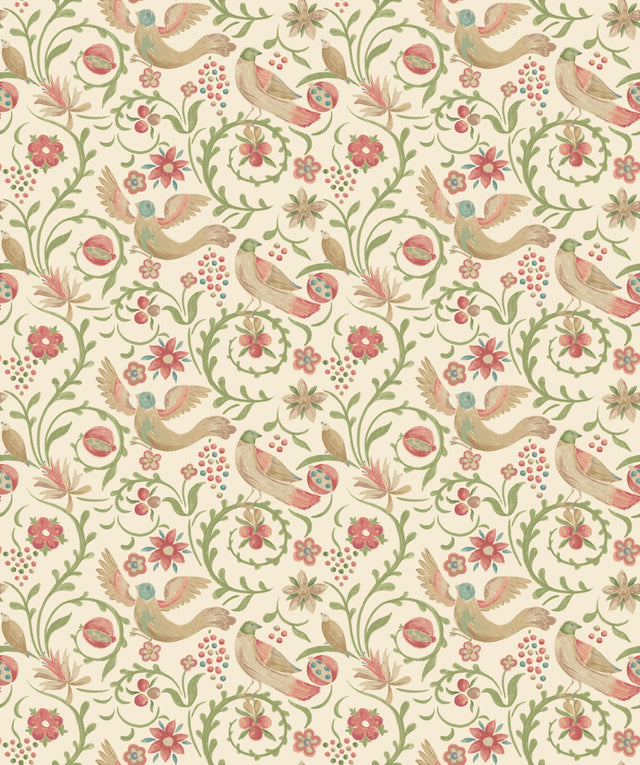 G P & J Baker ROYAL COURT PINK/GREEN Wallpaper
