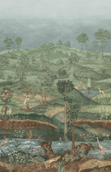 G P & J Baker ROYAL PARK PANEL ROYAL GREEN Wallpaper
