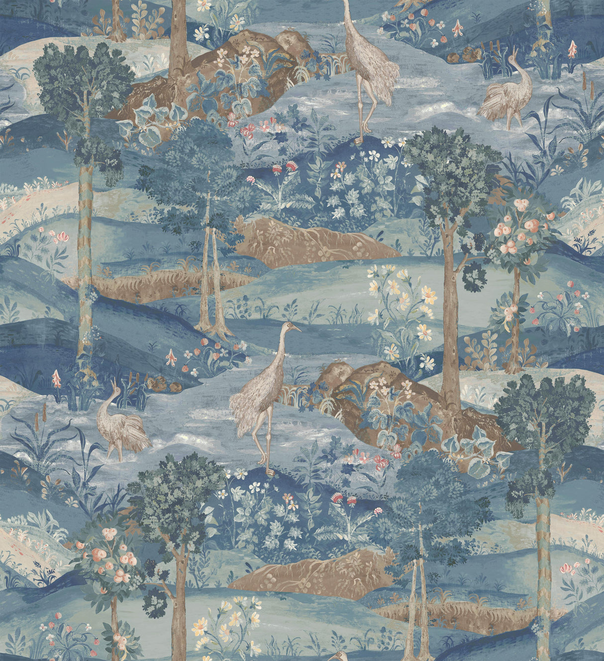 G P & J Baker PALACE TAPESTRY ROYAL BLUE Wallpaper