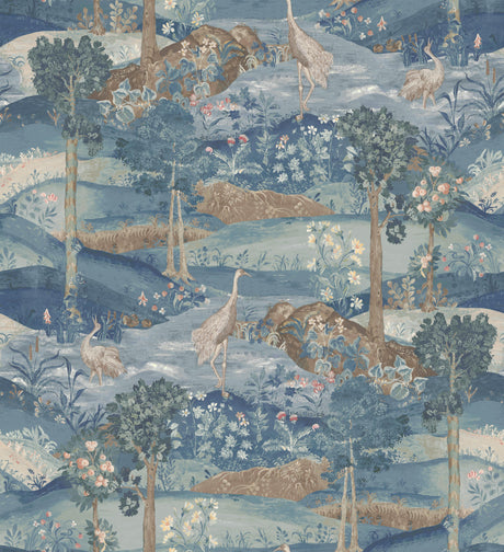 G P & J Baker PALACE TAPESTRY ROYAL BLUE Wallpaper