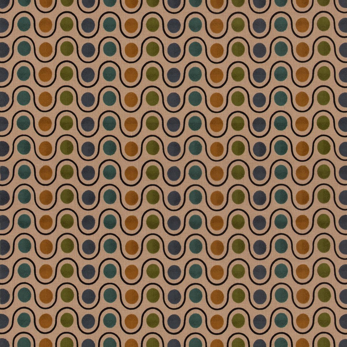 Mulberry WICKET GREEN/BLUE Drapery Fabric