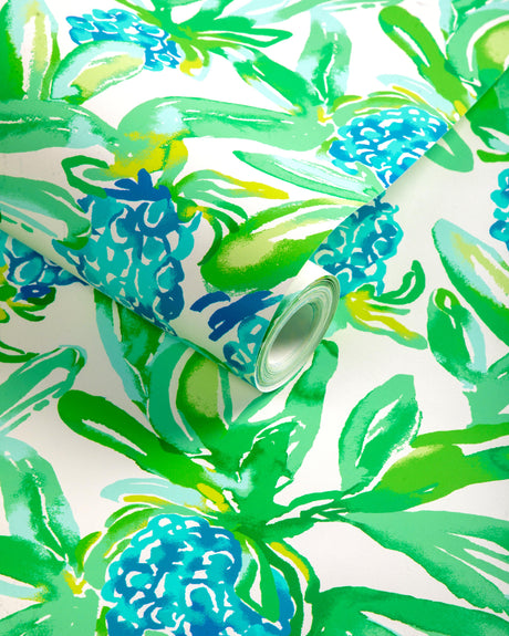 Lee Jofa ISLAND EXOTIC WP BLUE Wallpaper