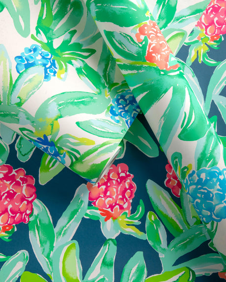 Lee Jofa ISLAND EXOTIC WP BLUE Wallpaper