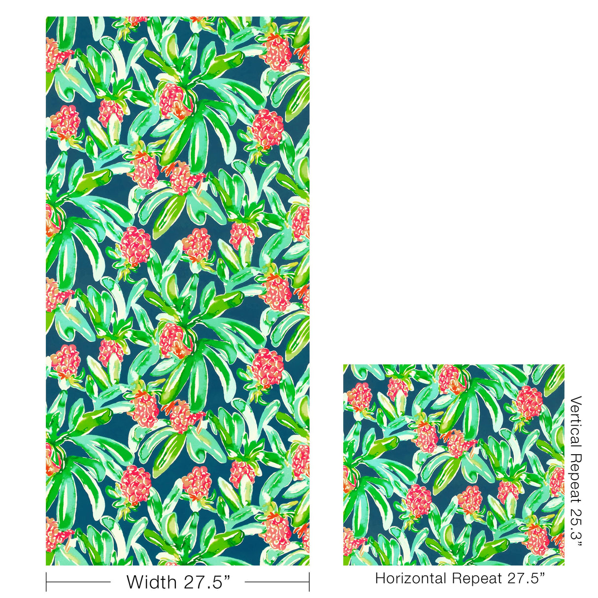 Lee Jofa ISLAND EXOTIC WP NAVY Wallpaper