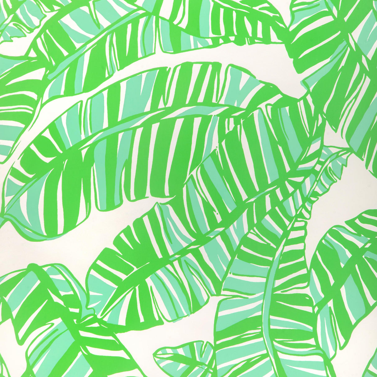 Lee Jofa GO BANANAS WP WHITE/GREEN Wallpaper