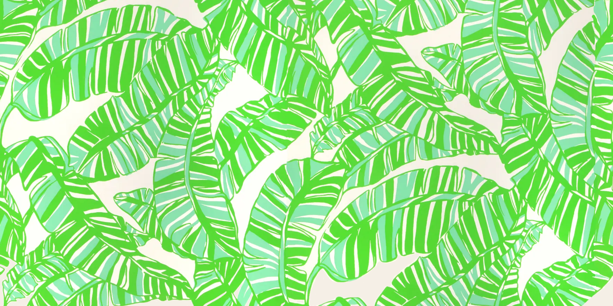 Lee Jofa GO BANANAS WP WHITE/GREEN Wallpaper