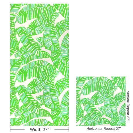 Lee Jofa GO BANANAS WP WHITE/GREEN Wallpaper
