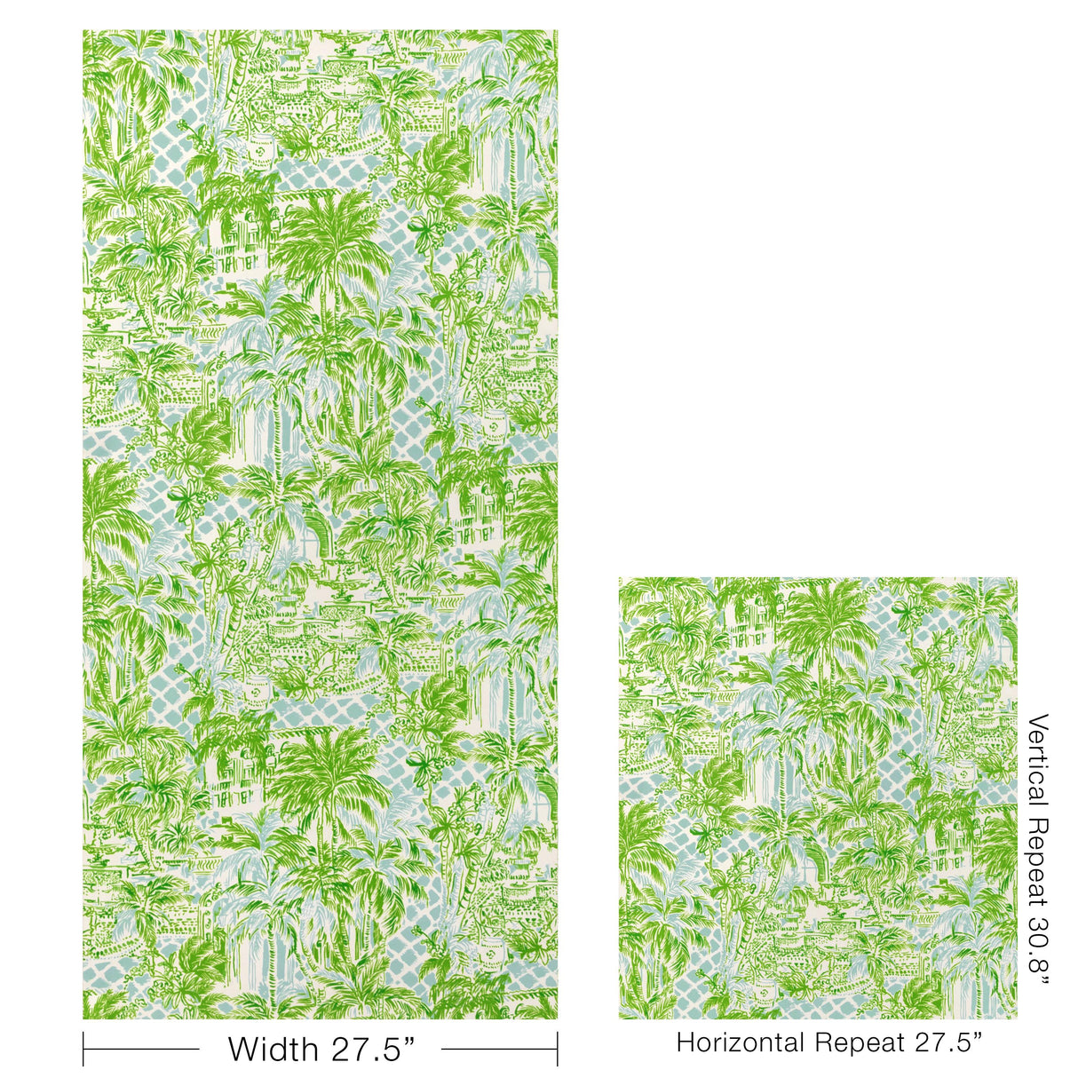 Lee Jofa PALM BEACH WP BLUE/GREEN Wallpaper