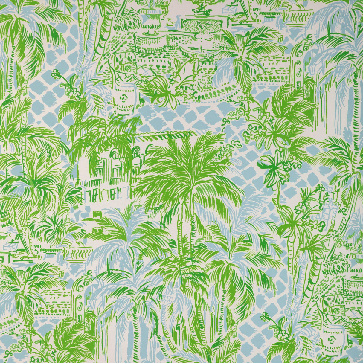 Lee Jofa PALM BEACH WP BLUE/GREEN Wallpaper