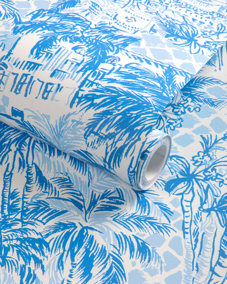 Lee Jofa PALM BEACH WP BLUE/LAPIS Wallpaper