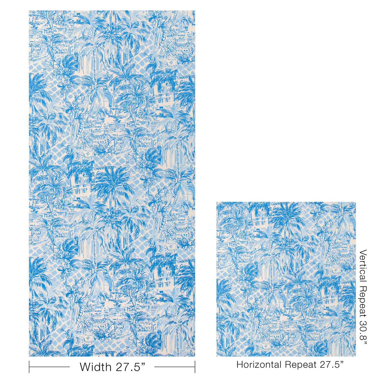 Lee Jofa PALM BEACH WP BLUE/LAPIS Wallpaper