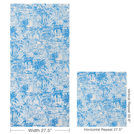 Lee Jofa PALM BEACH WP BLUE/LAPIS Wallpaper
