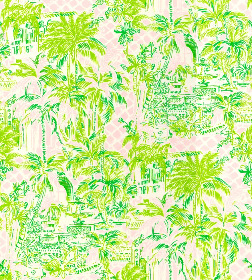 Lee Jofa PALM BEACH WP PINK/GREEN Wallpaper
