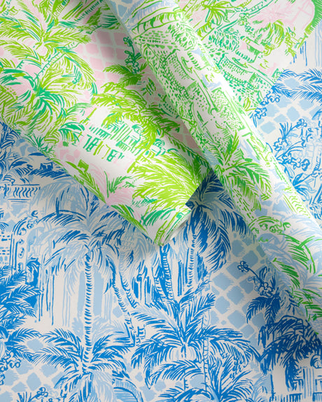 Lee Jofa PALM BEACH WP PINK/GREEN Wallpaper