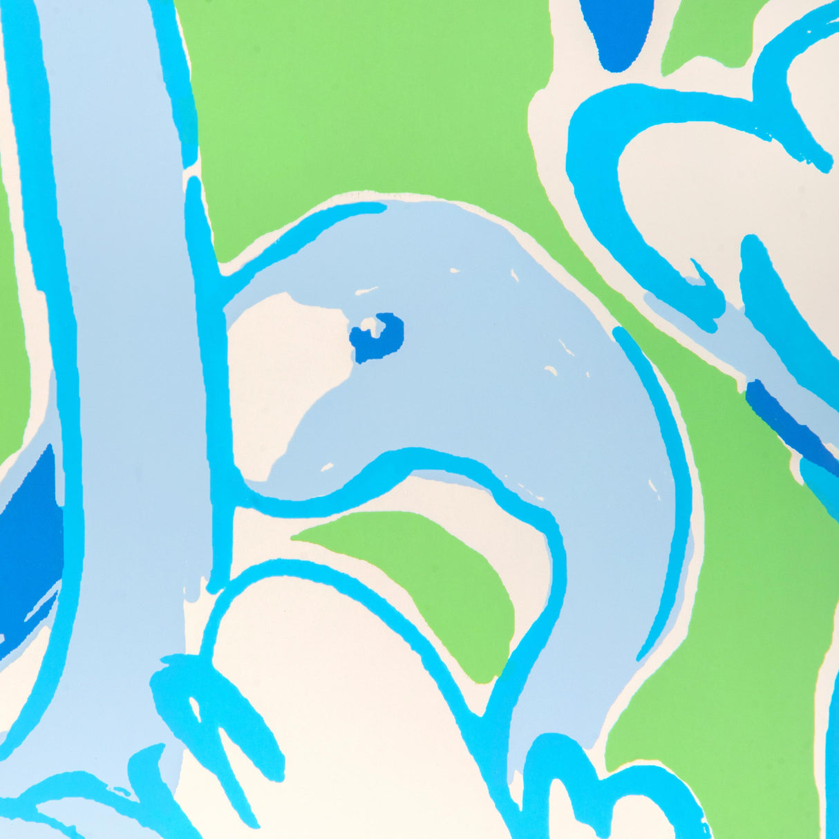 Lee Jofa PINK COLONY WP GREEN/BLUE Wallpaper