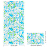 Lee Jofa PINK COLONY WP GREEN/BLUE Wallpaper