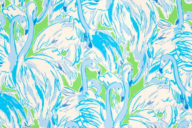 Lee Jofa PINK COLONY WP GREEN/BLUE Wallpaper