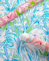 Lee Jofa PINK COLONY WP AQUA/PINK Wallpaper