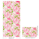 Lee Jofa PINK COLONY WP GREEN/PINK Wallpaper