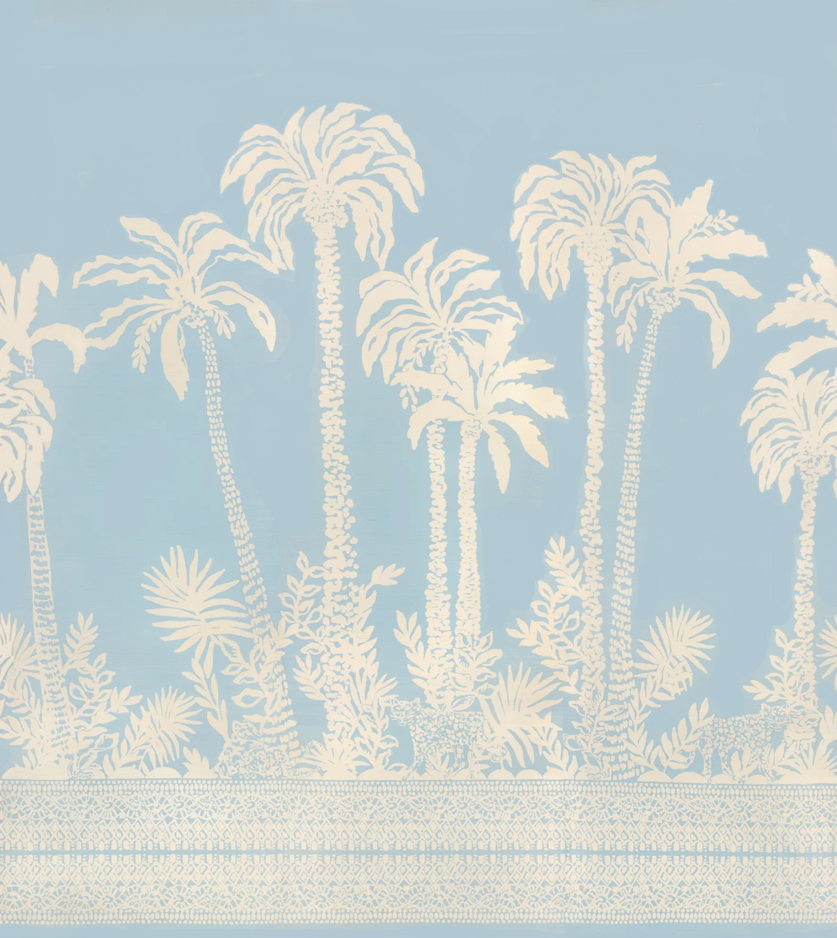 Lee Jofa PALMS WAY MURAL GC BLUE Wallpaper