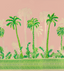 Lee Jofa PALMS WAY MURAL GC PINK Wallpaper