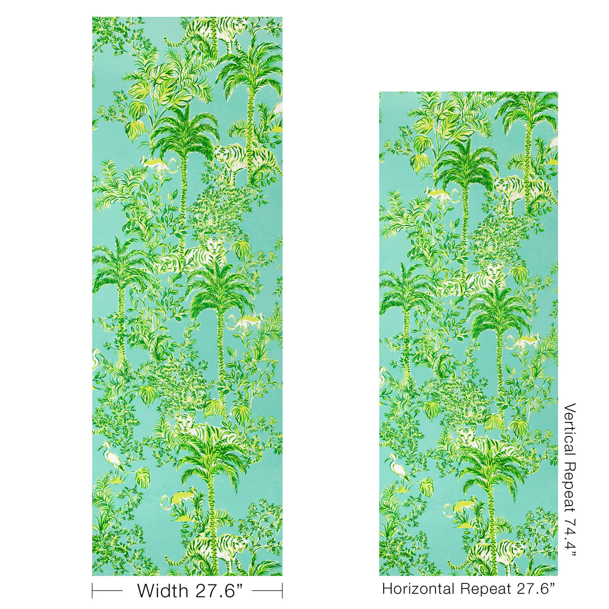 Lee Jofa TIGER QUEEN WP AQUA Wallpaper