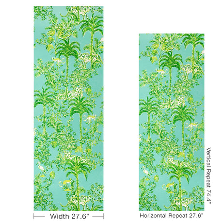 Lee Jofa TIGER QUEEN WP AQUA Wallpaper