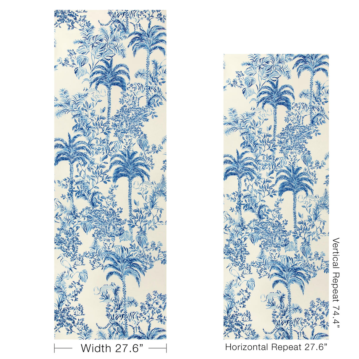 Lee Jofa TIGER QUEEN WP INDIGO Wallpaper