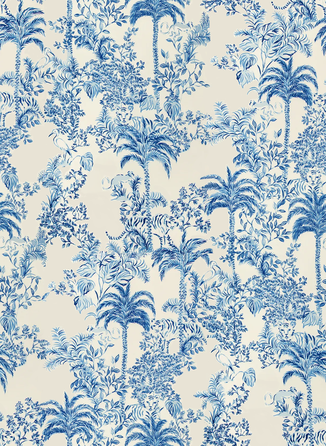 Lee Jofa TIGER QUEEN WP INDIGO Wallpaper