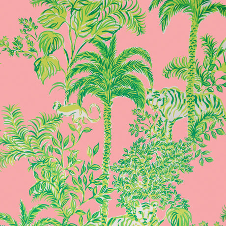 Lee Jofa TIGER QUEEN WP PINK Wallpaper