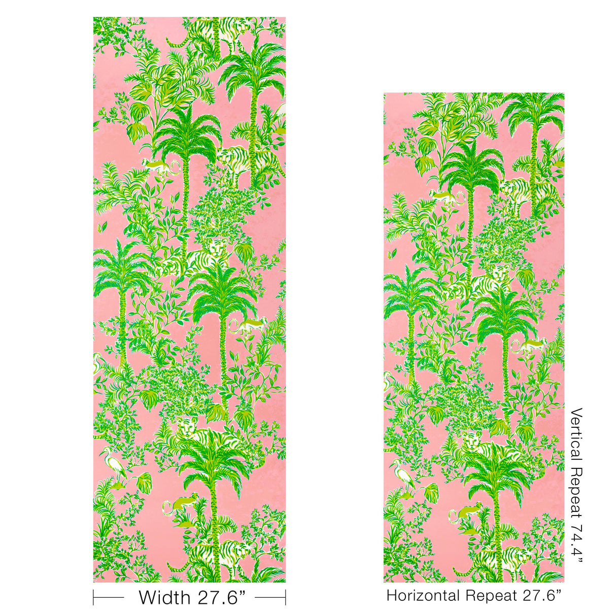 Lee Jofa TIGER QUEEN WP PINK Wallpaper