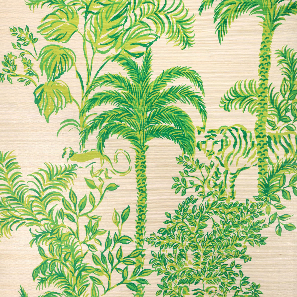 Lee Jofa TIGER QUEEN GC GREEN Wallpaper