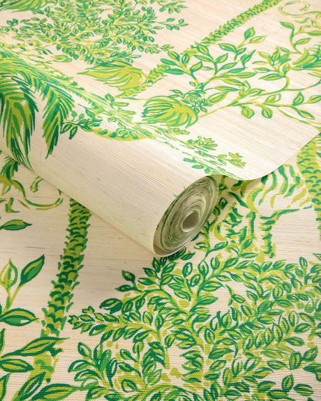 Lee Jofa TIGER QUEEN GC GREEN Wallpaper