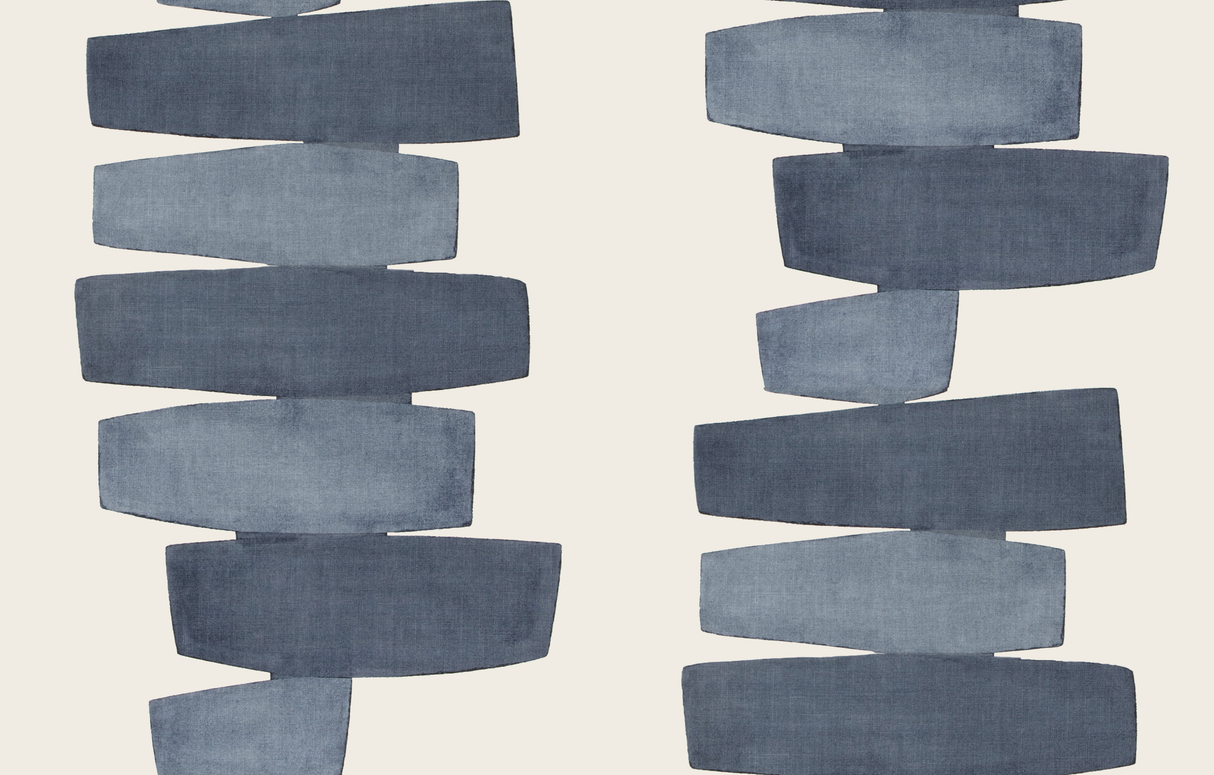 Kravet STACKED WP INDIGO Wallpaper