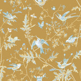 Cole & Son HUMMINGBIRDS GREY/GOLD Wallpaper