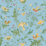 Cole & Son HUMMINGBIRDS YELLOW/BLUE Wallpaper