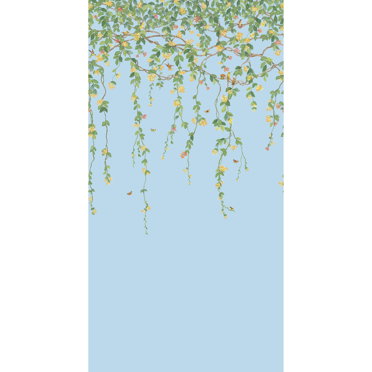 Cole & Son HUMMINGBIRDS FLORA BLUE Wallpaper