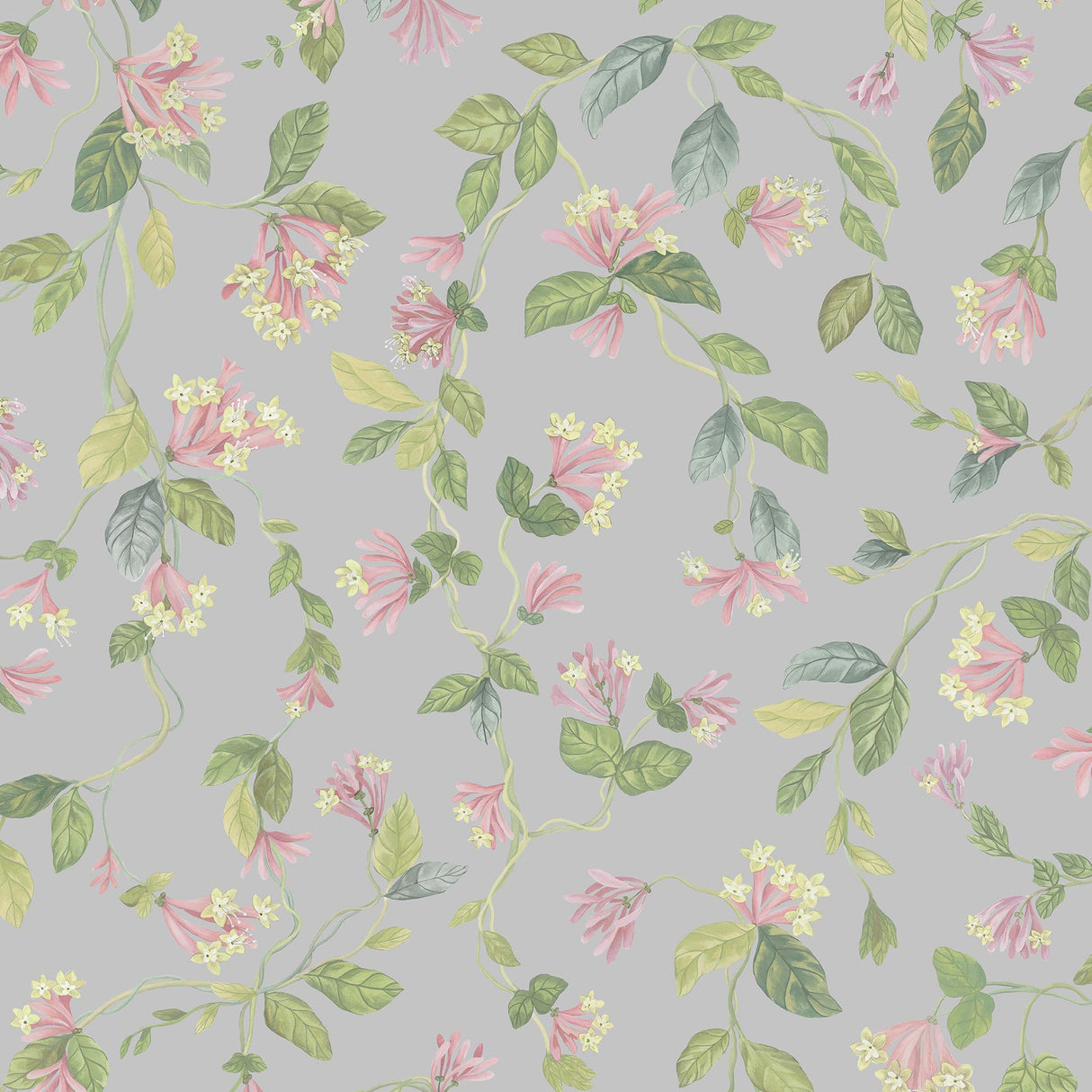 Cole & Son FLORA GREY/PINK Wallpaper