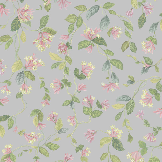 Cole & Son FLORA GREY/PINK Wallpaper