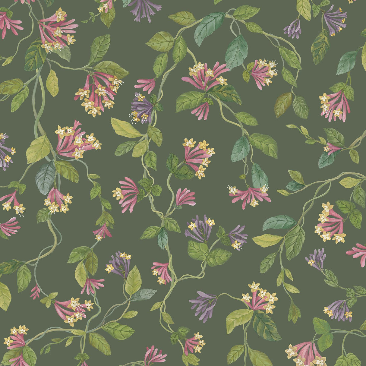 Cole & Son FLORA SAGE/PINK Wallpaper