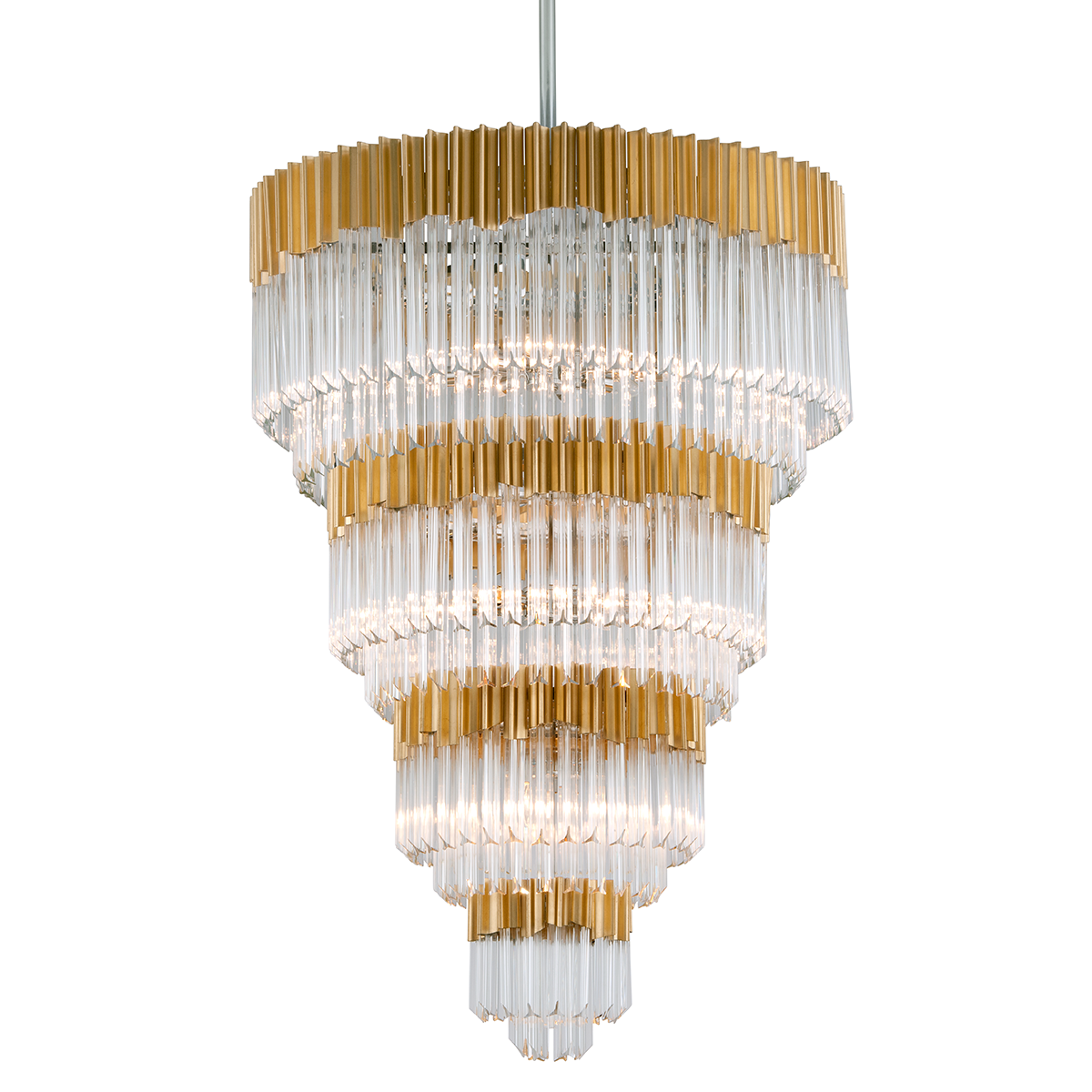 Corbett Lighting Charisma GOLD LEAF/STAINLESS STEEL 36W x 51.25H Chandelier