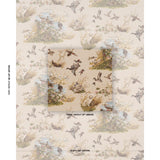 Schumacher Dog & Duck Alabaster Fabric