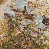 Schumacher Dog & Duck Alabaster Fabric